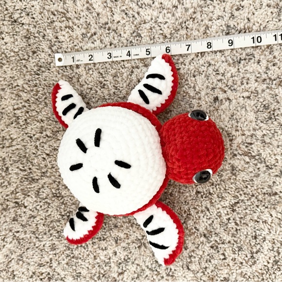 Handmade Crochet Fruit Turtle, Amigurumi turtle, Stuffed turtle,  Apple Turtle - Picture 6 of 6